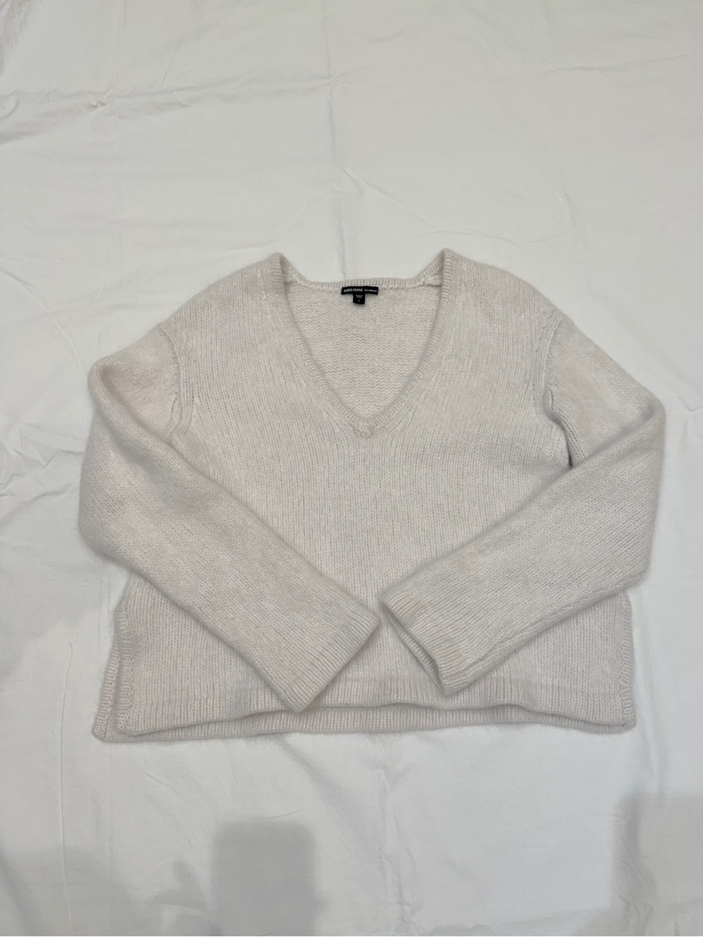 Vince Soft V-Neck Cashmere Blend Sweater - Ivory